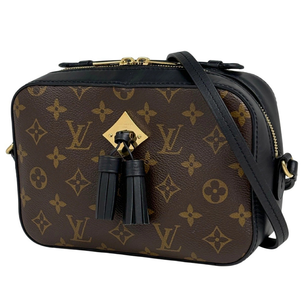 Louis Vuitton Saintonge Crossbody Shoulder Bag Monogram Brown Noir Black